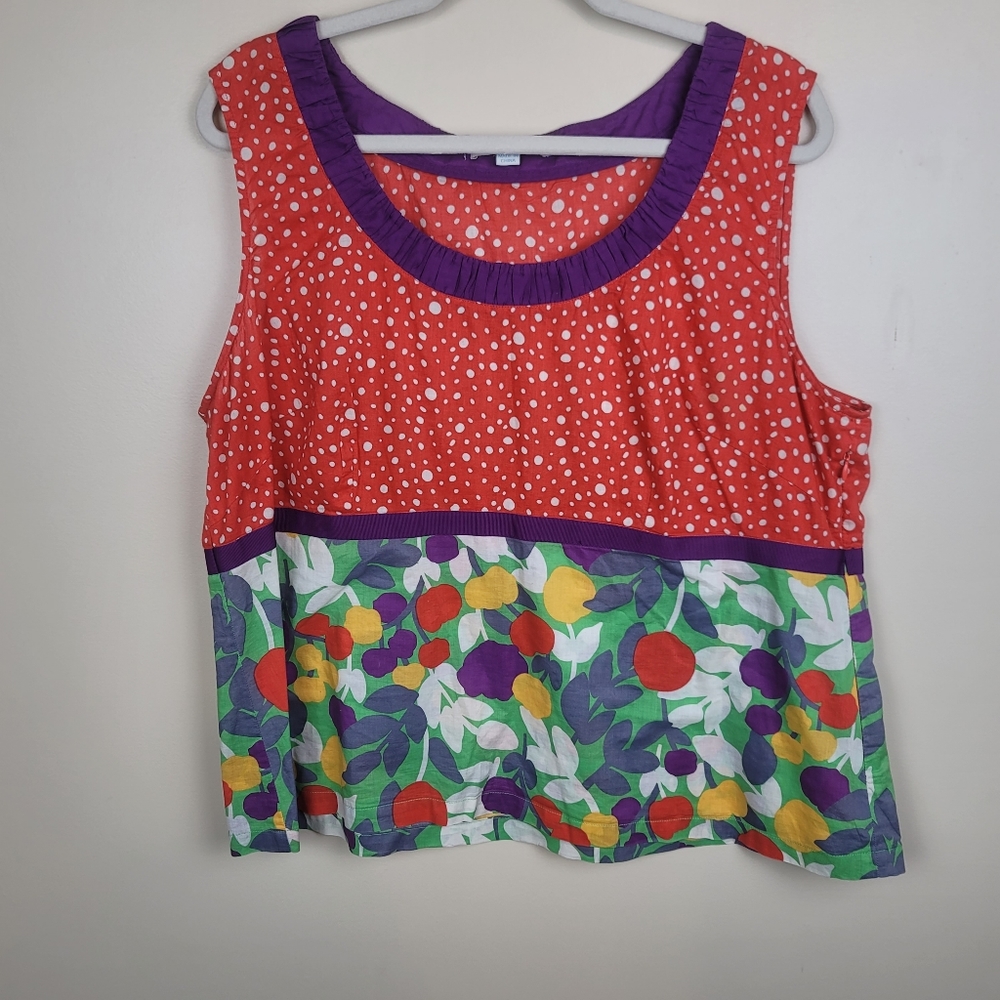 FIRM Boden Mixed Print Sleeveless Top size US 18
